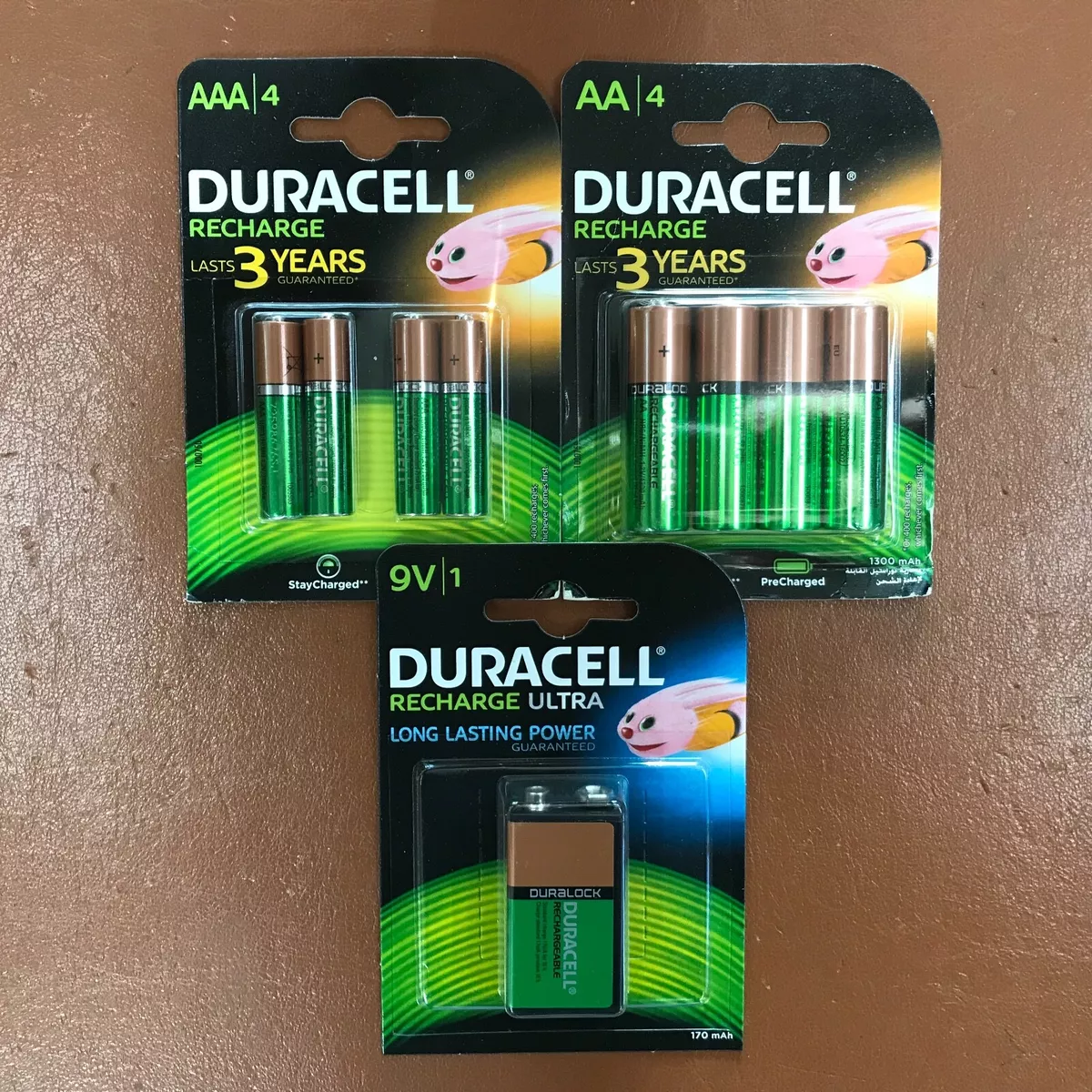 NEW Duracell Rechargeable PLUS Batteries ALL SIZES AA / AAA / 9V / C / D  Battery