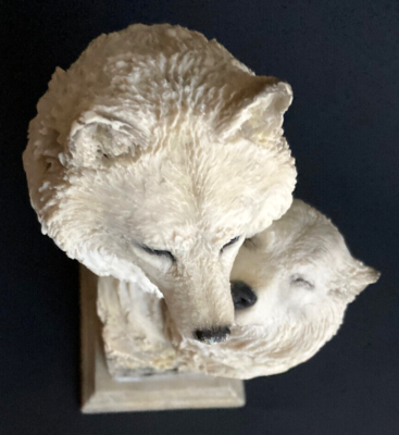 置物 CROWNING GLORY by JOE SLOCKBOWER Joe Slockbower Sculpture Artic Wolf No. 38410 DEVOTION Mill Creek