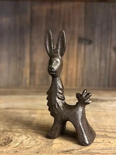 Primitive Style Cast Iron Llama Miniature Figurine 30378