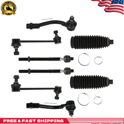 8pc Front Tie Rod End Sway Bar Link Bellow Boot For 2010 2011 2012 2013 Kia Soul
