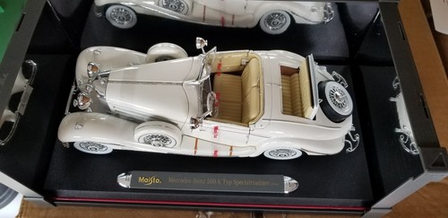 Maisto Mercedes Benz 500k Special Roadster White - Picture 3 of 10