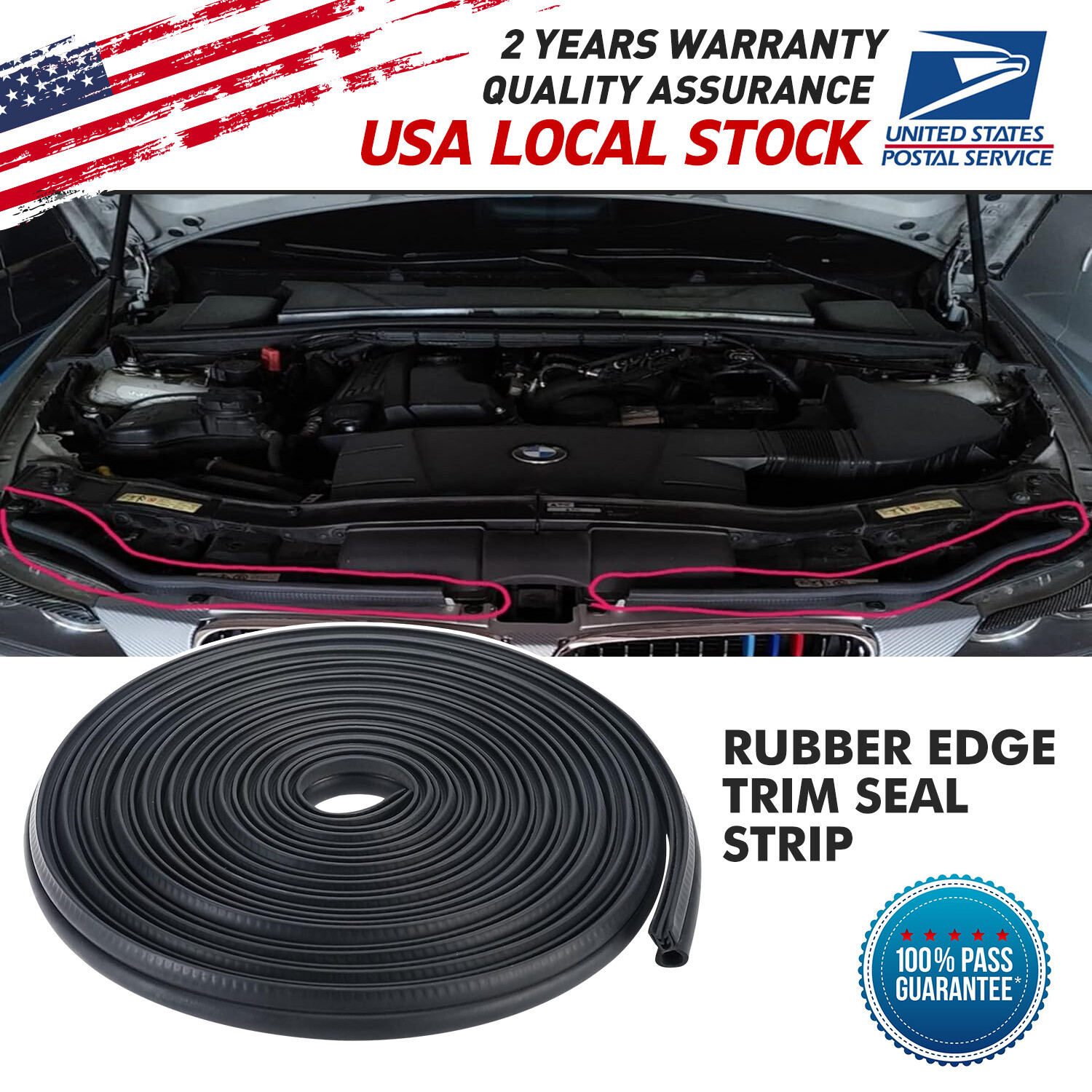 13ft Rubber Seal Weather Stripping for Van Door Trunk Protection Edge Trim
