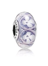 Pandora Purple Field of Flowers Murano Glass Charm S925ale 