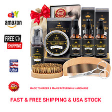 Beard Oil Kit for Men, Natural Beard Conditioner Set, Soothes Itch and Dryness