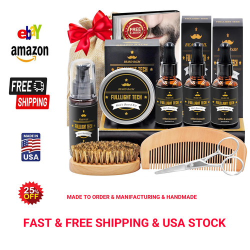 Beard Oil Kit for Men, Natural Beard Conditioner Set, Soothes Itch and Dryness