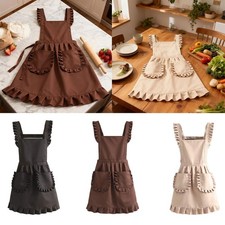 Retro Ruffle Apron for Girls and Women, Great for Home, Party, etc.