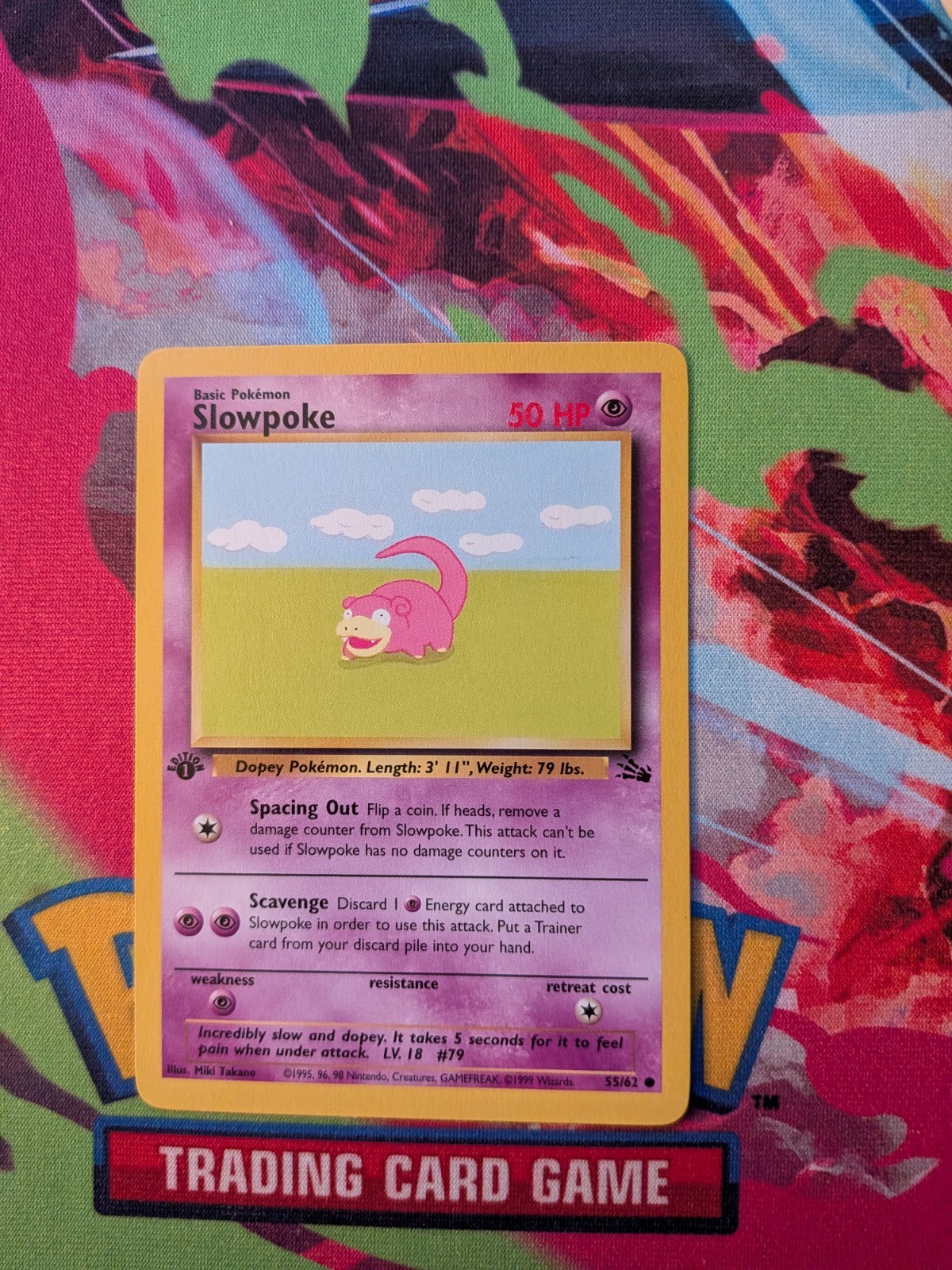 Slowpoke 55/62 1st Edition Fossil NM