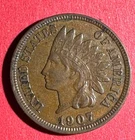 1907 US Indian Head Cent! XF! SHARP! Old US Coin!