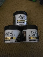 3 Pc EBIN NEW YORK Braid Formula Conditioning Gel Super Hold 3.53 Oz (G11)