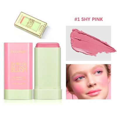 Cream Blush Stick Waterproof Easy Blend Face Cheek Rouge High Pigment Makeup