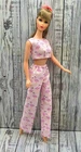 VINTAGE BARBIE - COOL CASUALS - INSPIRED OUTFIT ONLY HANDMADE - FLAMINGO PRINT