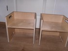 2x HABA Pro Wendehocker  Hocker Stuhl Kinderstuhl Montessori Birke Krippenstuhl