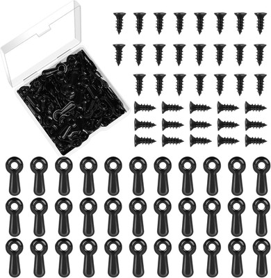 Broches Giratorios para Marcos de Fotos Clips de Respaldo de Cuadros Negros 100