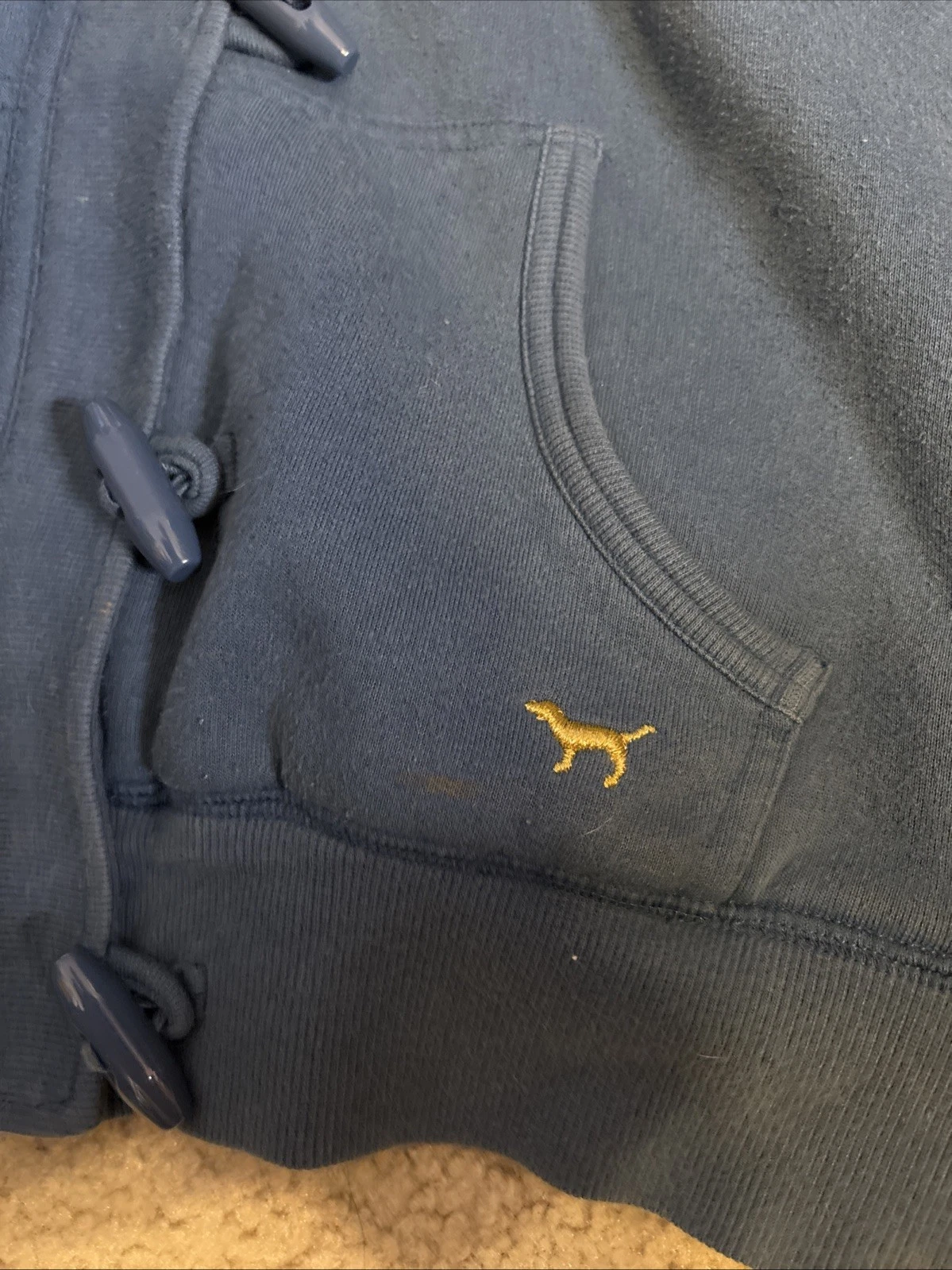 UNDERCOVER Giacca con cappuccio Victorias Secret Love Live rosa foderata in pelliccia M Toggles velluto 20x24