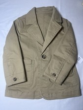 GAP babyGAP Beige Twill Button Coat w/ Pockets Long Sleeve Size 3 Years