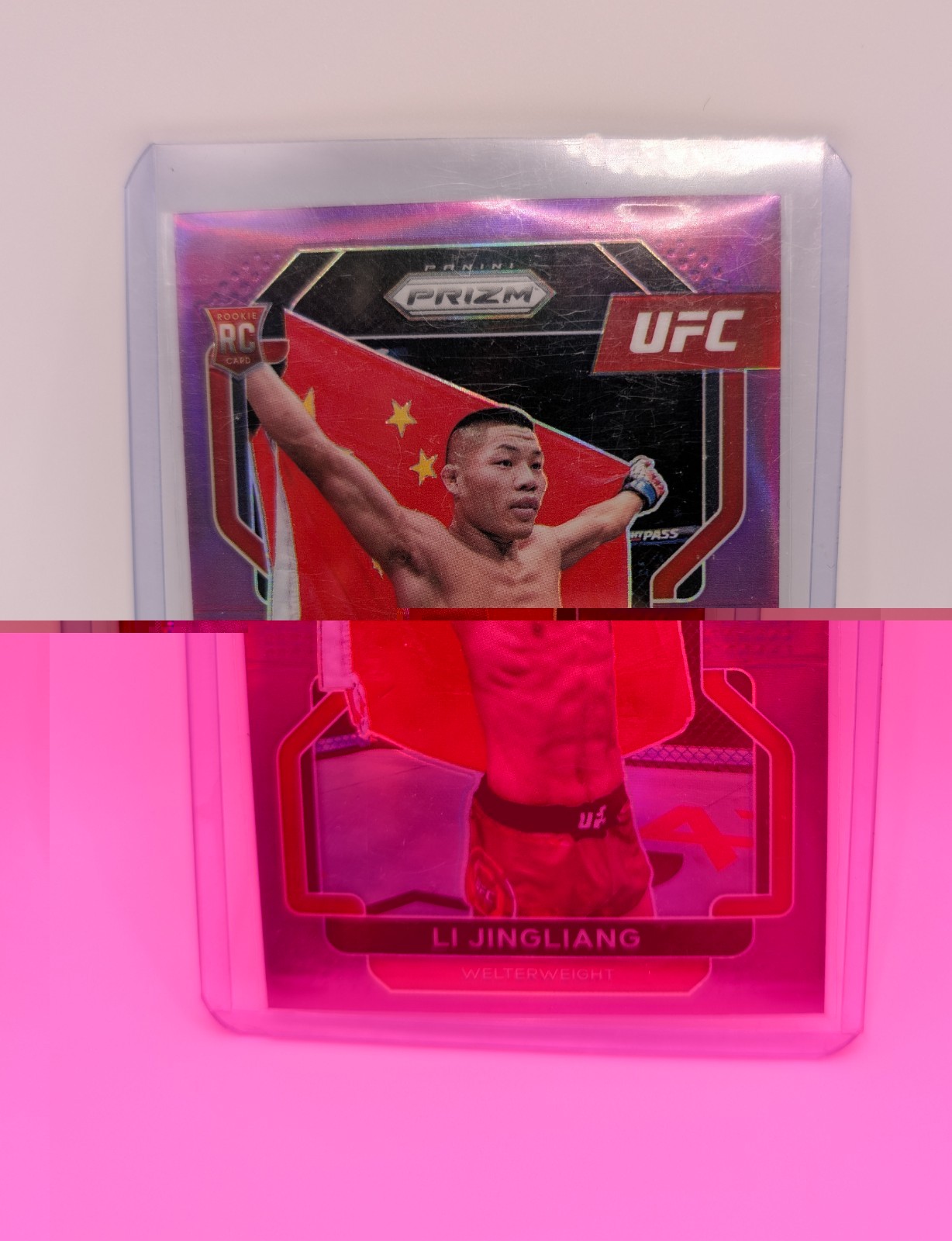 2022 Panini Prizm UFC - Li Jingliang #118 Purple Prizm /149 (RC)