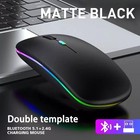 LED Kabellose RGB Maus, USB Wiederaufladbar, Bluetooth, Leise und Ergonomisch