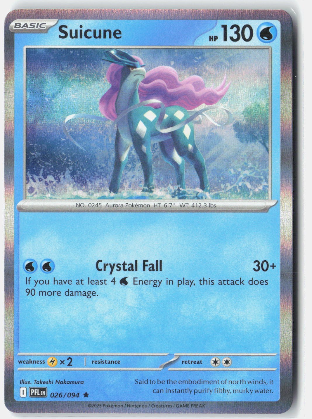Suicune PFL 026/094 Pokemon Card Holo