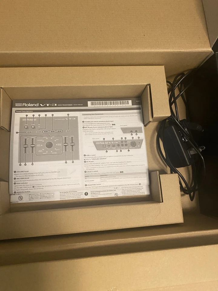 Transformador de voz Roland VT-3 - Procesador de efectos vocales con fuente de alimentación Foto 4 de 4