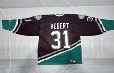 Vintage Nike Mighty Ducks of Anaheim Guy Hebert #31 Jersey Size L - Near Mint