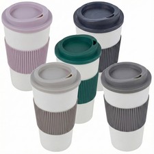 450ml Double Wall Drinking Cup Warm Coffee Tea Travel Reusable Mug Screw On Lid