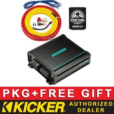 KICKER KMA800.1 CLASS D MONO AMP BOAT/MARINE AUDIO AMPLIFIER PACKAGE 4AWG KIT