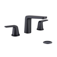 8 Inch 2 Handles Widespread Bathroom Faucet 3 Holes with Pop up Drain Assembly a