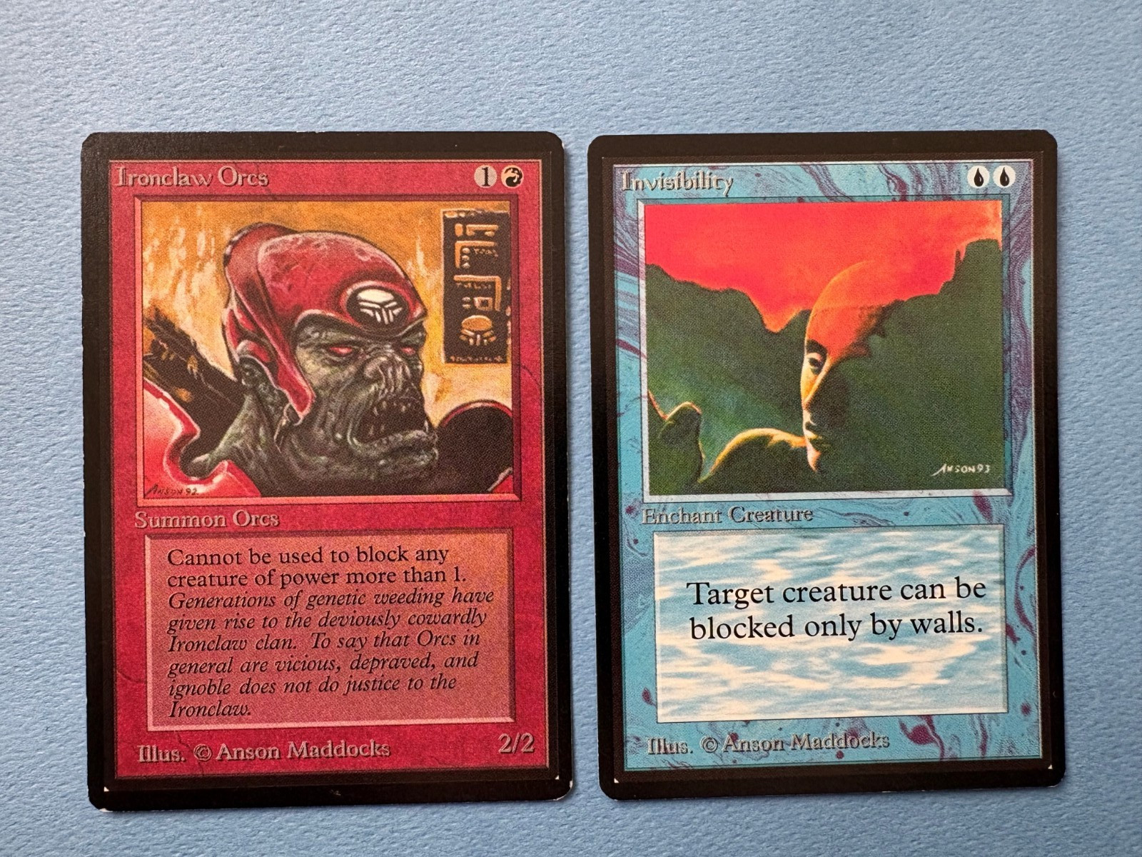 MTG Beta  Edition, Ironclaw Orcs and Invisibility! 1993 Vintage Magic!