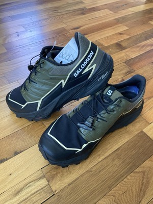 Salomon Thundercross GTX Olive/Black/Alfalfa Running Shoe Men's US Sizes 9