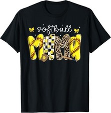 Camiseta Softbol Mamá Leopardo Coqueta Arco Mamá Madre Mujer