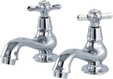 KS1101BEX Basin Tap Faucet with Cross Handle, Polished Chrome