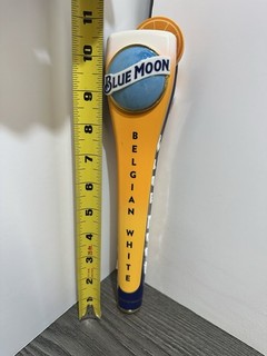 Blue Moon Belgian Style Wheat Ale Belgian White Orange Beer Tap Handle 11”