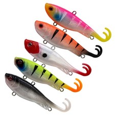 5Pcs Soft Rubber Ice Fishing Lure 65mm11g Fish Bait Jig Tackle Wobbler