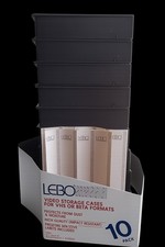 LEBO Vintage 10-pak etui do przechowywania wideo - VHS lub Beta - Nowe- NS - lata 80-te 