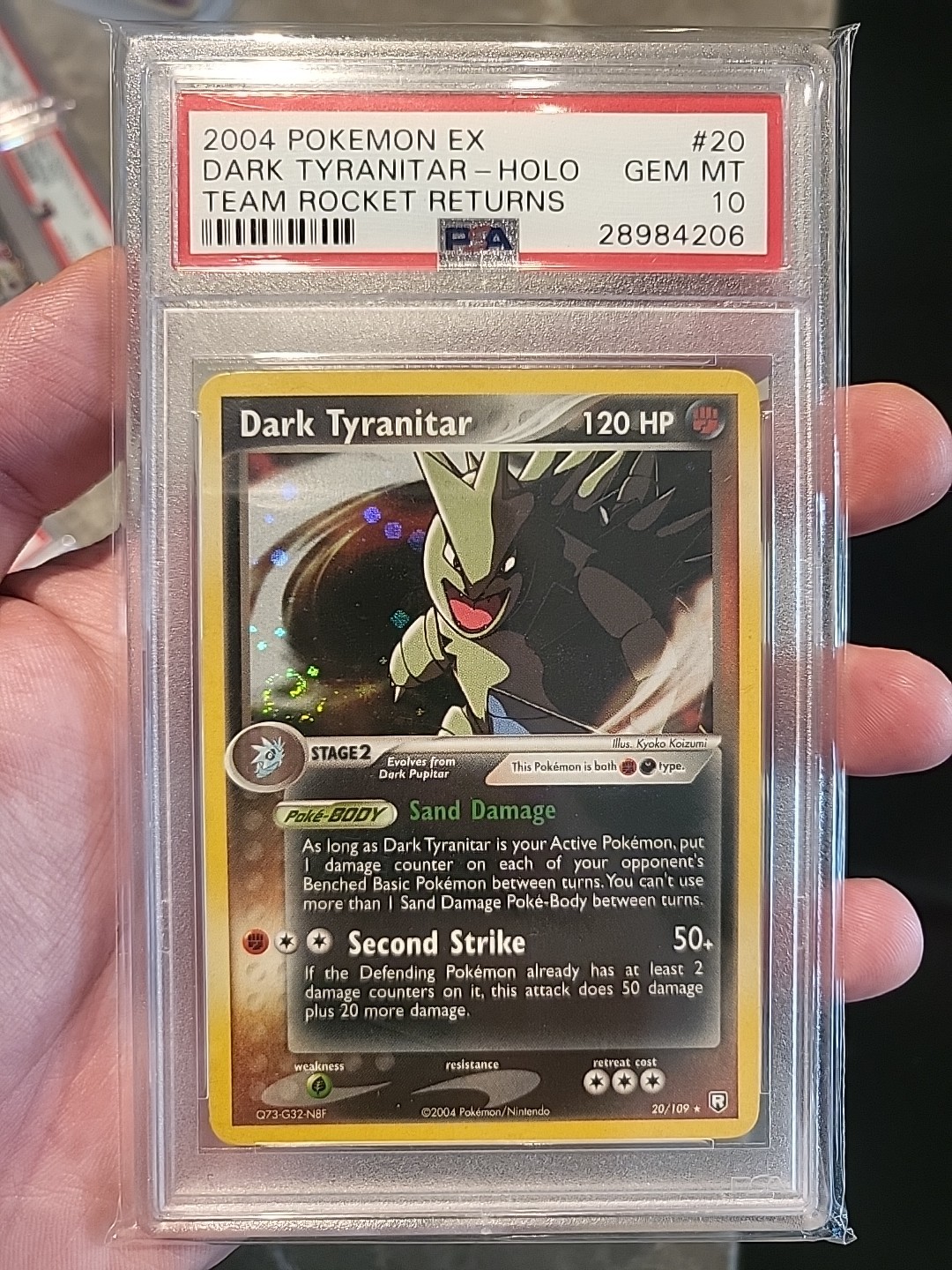 Dark Tyranitar Holo 20/109 Team Rocket Returns Cosmos Holo PSA 10