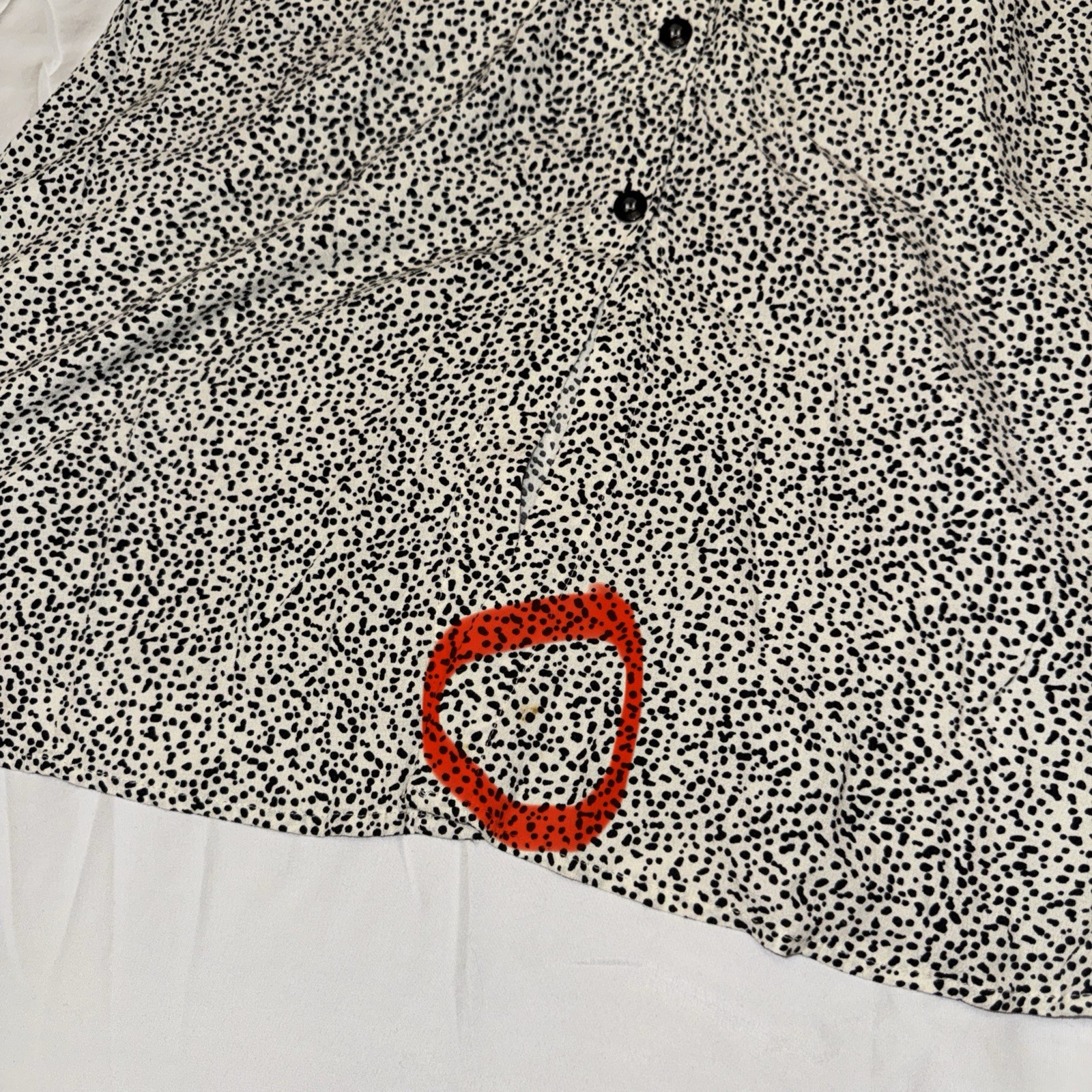 Melloday Womens Dalmatian Dot Button Front Midi Dress Black White Size Medium image 5