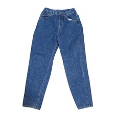Vtg Lee Riders High Waisted Mom Jeans Medium Wash Tapered Leg Denim 27" Petite