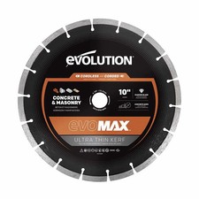 Evolution EVOMAX Ultra Thin kerf 260mm Cordless Diamond Disc Cutter Blade