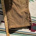 Brown 80s VTG polo cords Ralph Lauren straight-leg pants, 36x27, with white printed size markings on waistband.