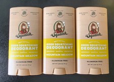  3 Dr. Squatch Mountain Meadow Men's Aluminum Free Deodorant Stick 2.65 oz