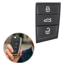 2x Gummi Taster für VW Schlüssel Golf 7 Ersatz 3 Tasten Schwarz