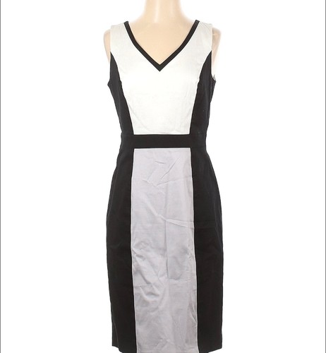 White House Black Market Sheath Dress 4 Festive Pencil Cotton S M Formal Holiday