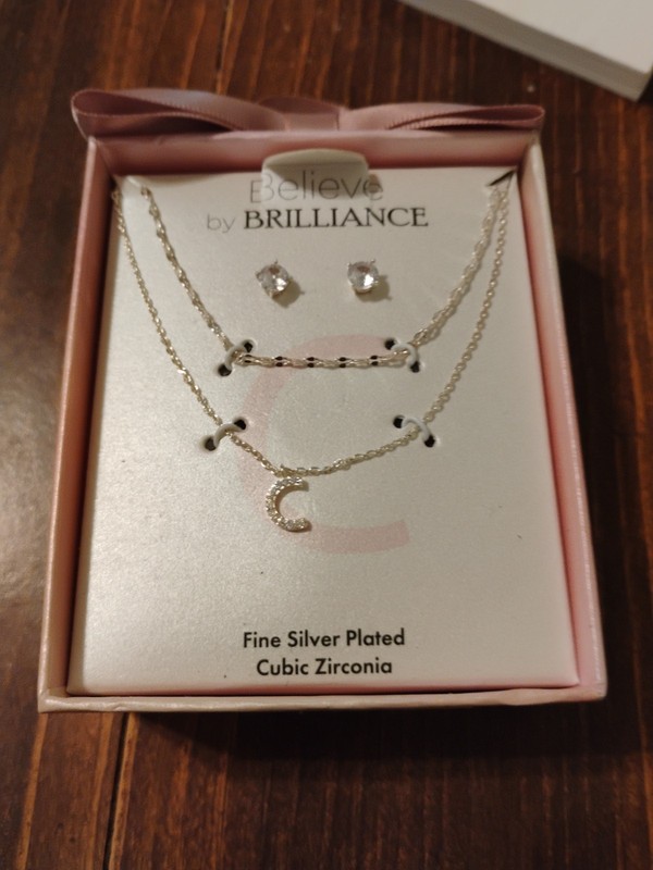 Believe By Brilliance Necklace,Earrings C Set