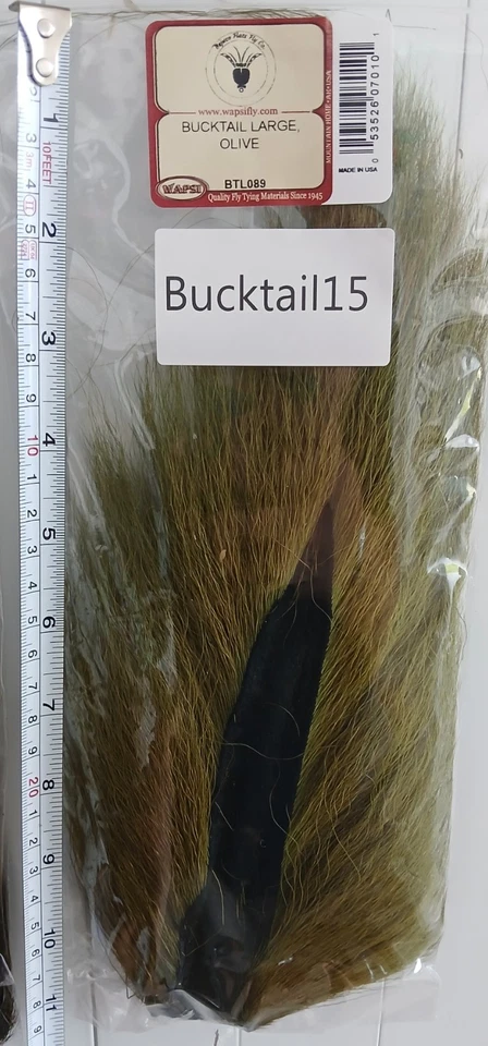 WYSIWYG Large Northern Bucktail Fly Tying Deer Tail 12" x 5" Bags Hair Jigs - Image 3 of 4