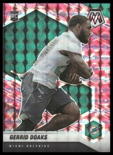 2021 Panini Mosaic #373 Gerrid Doaks RC Rookie Prizm Camo Pink Miami Dolphins