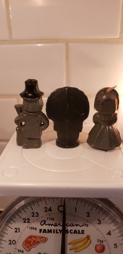 Vintage Gurley Pilgrims and Turkey Thanksgiving Candles 3" #2 - Picture 9 of 10