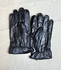 Classic Men  s Black Leather Gloves Premium Genuine Leather Size Large