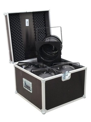 ROADINGER Flightcase 4x PAR-64 Spot kurz