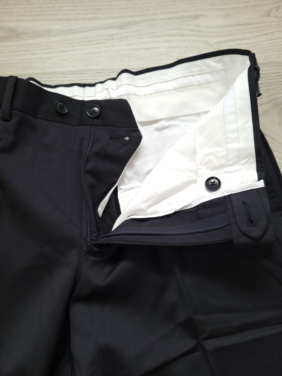 PAL ZILERI soft 100percent Wool Trousers Dark Navy Blue Color Size 46 R Waist 31 new image 4