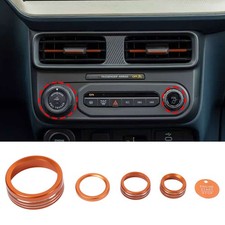 5PCS Aluminum Alloy Orange Center Control Knob Ring Set For Ford Maverick 2025
